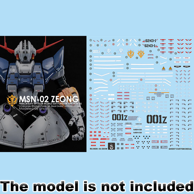 Model Kit Hobby - Calcomanías para Modelos RG 1/144 MSN-02