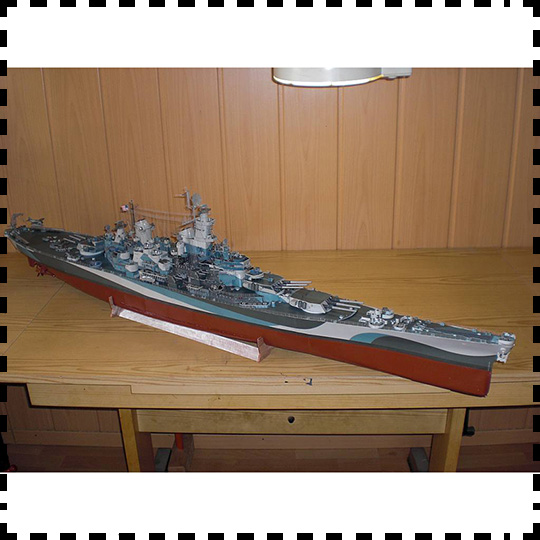 Model Kit Uss Missouri - Kit de tarjetas de papel de