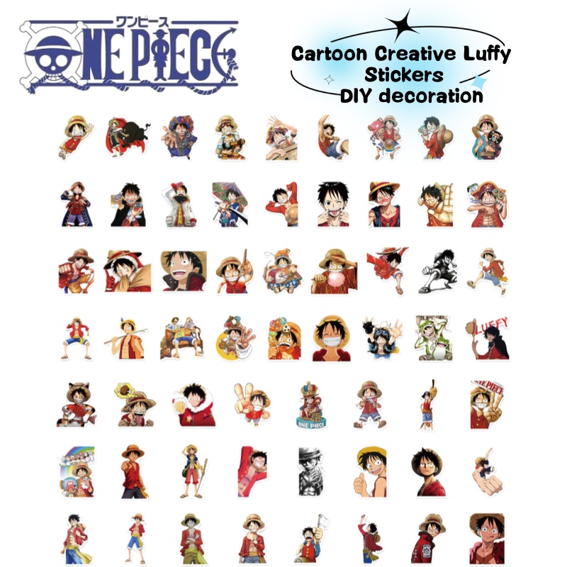 Model Kit Luffy - Pegatinas de graffiti de dibujos animados