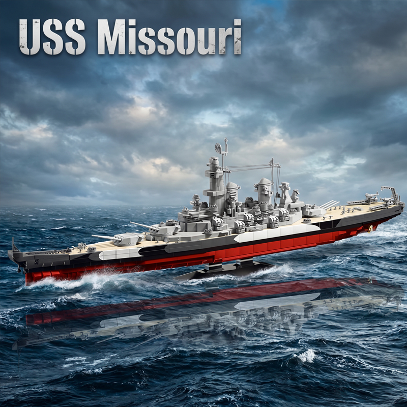 Model Kit Uss Missouri - Set de Bloques de Construcción del
