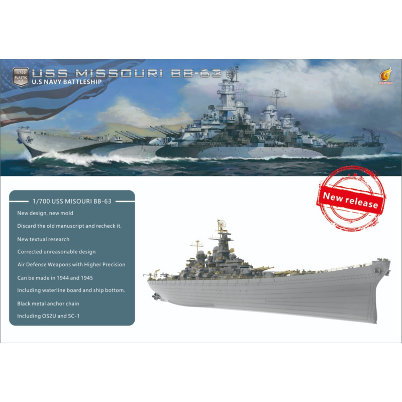 Kit estándar Very Fire 1/700 U - Model Kit Uss Missouri reseña y precio