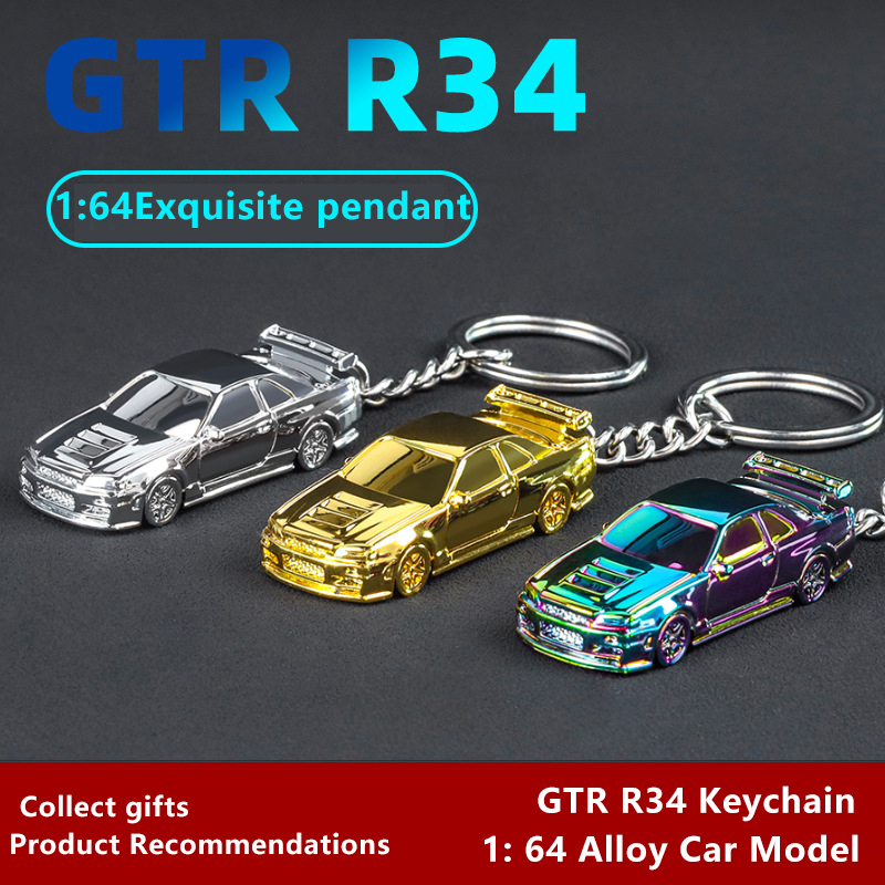 Llavero de Metal con Coche a E - Model Kit R34 reseña y precio