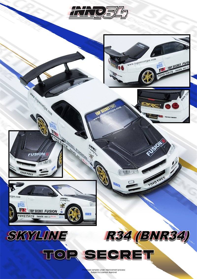 INNO 1:64 R35 WIDEBODY AORUS X - Model Kit R34 reseña y precio