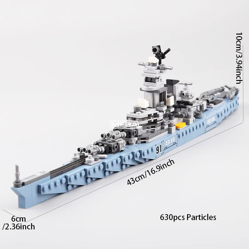 630 Piezas USS Missouri BB-63  - Model Kit Uss Missouri reseña y precio
