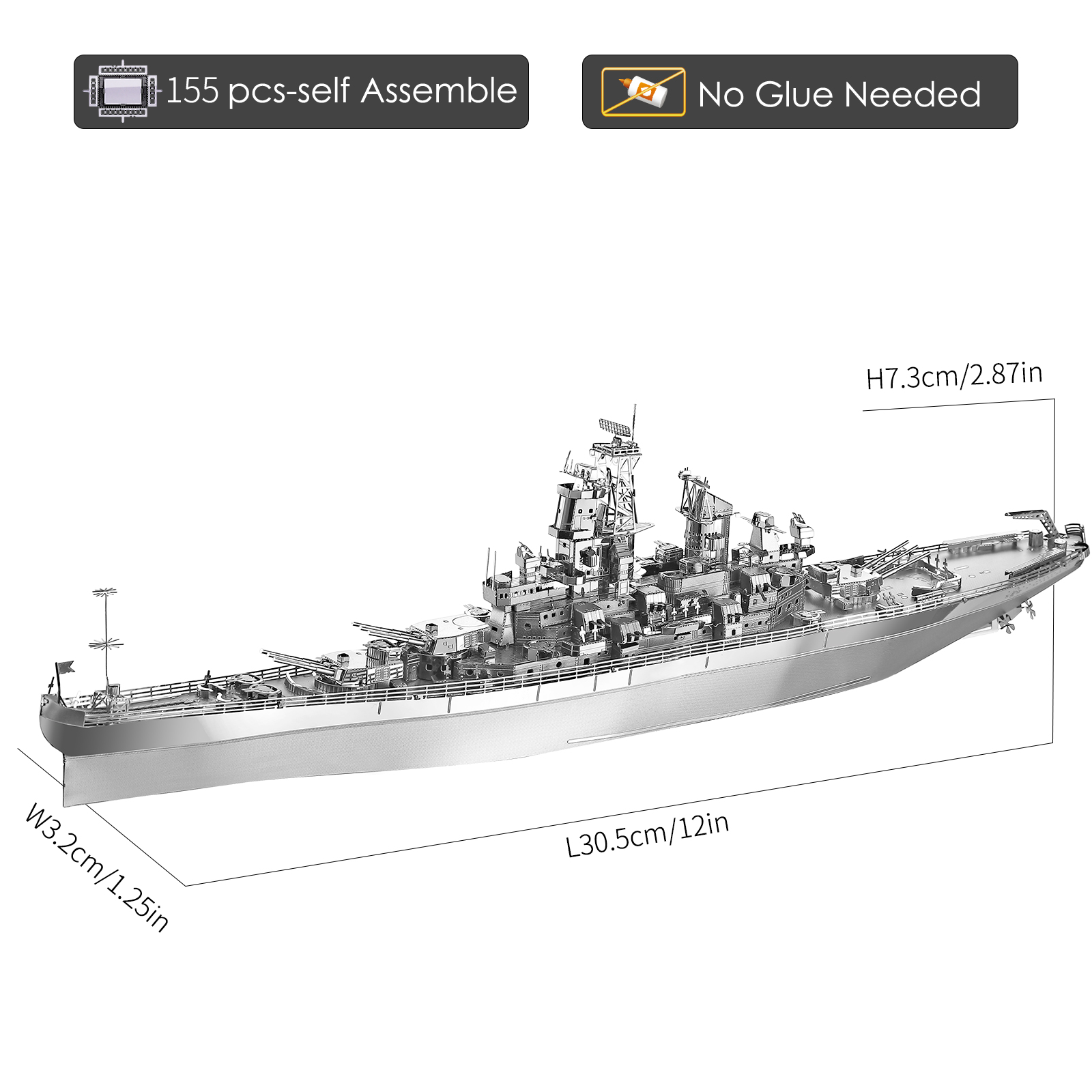 Piececool - Kits de Modelos 3D - Model Kit Uss Missouri reseña y precio