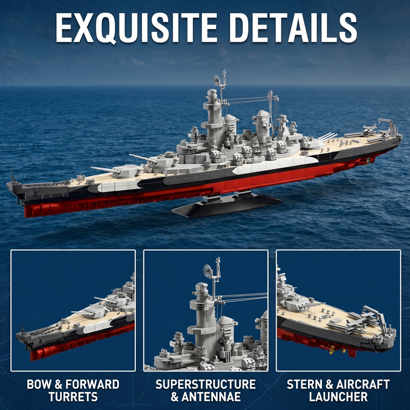 Set de Bloques de Construcción - Model Kit Uss Missouri reseña y precio
